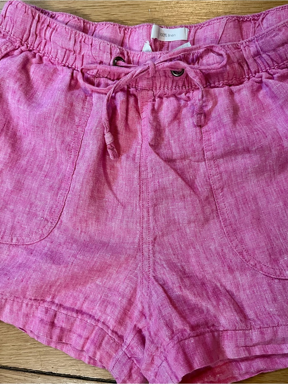 Linen Shorts C&C California Pink Size Medium - Picture 4 of 8